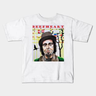 Captain Beefheart original portrait painting/fan art Kids T-Shirt